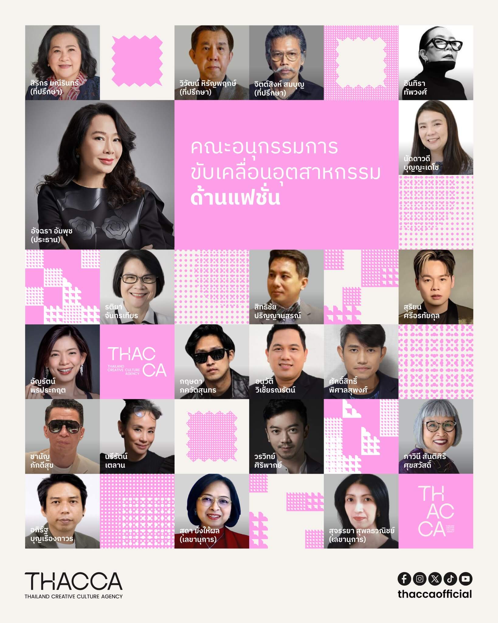 เปิดภาพคณะอนุกรรมการขับเคลื่อนอุตสาหกรรมด้านแฟชั่น