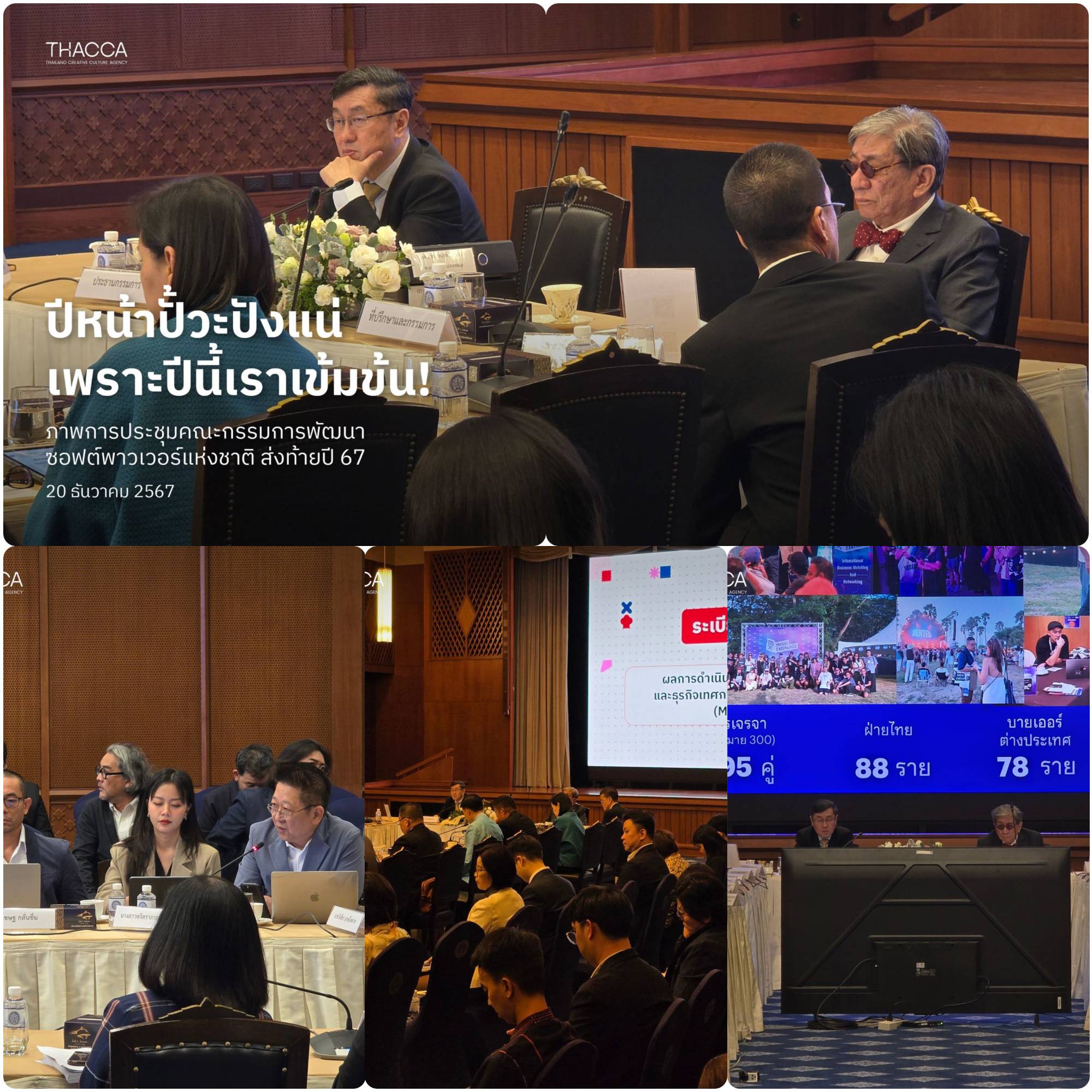 ภาพการประชุมคณะกรรมการพัฒนาซอฟต์พาวเวอร์แห่งชาติ ส่งท้ายปี 67